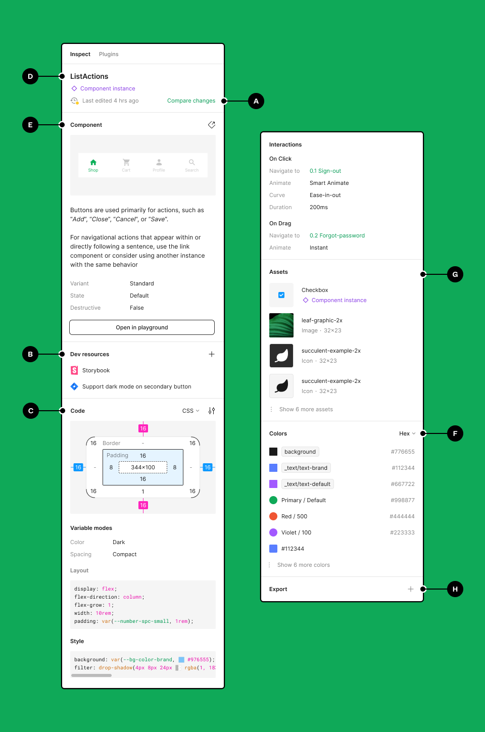 figma inspect design