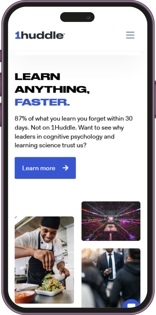 1huddle mobile screen 2