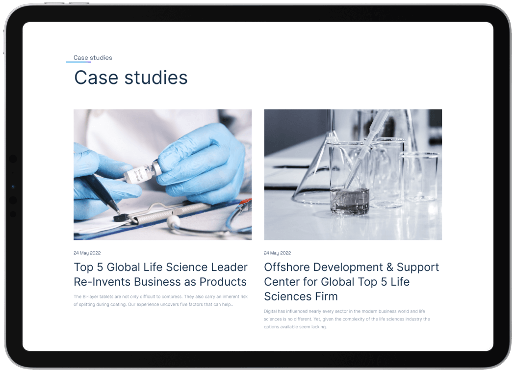 arc case study tablet page