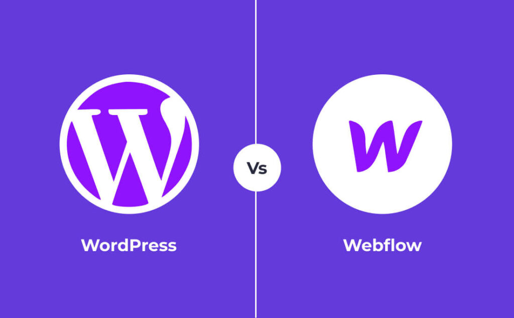 wordpress vs webflow featured image